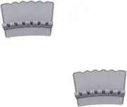 TOPPERFUN 2 pcs Silicone Utensil Storage Rack Grey Spatula Holder for Kitchen Organization Six Slot Design for Ladles Spoons Cooking Tools Space Saving for Tidy Counters