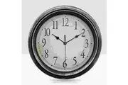 12.5'' Quartz Decorative Round Classic Retro Clock Vintage Non Ticking Home Wall Clock SILVER COLOR