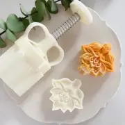 Hand Pressure Moon Cakes Molds Fish Flower Cookie Stamp Moon Cakes Maker