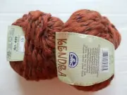 DMC Kendra wool blend textured yarn, warm brown, lot of 2 (45 yds each)