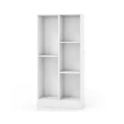 Costway 3-Tier Bookshelf Storage Display Shelf 5 Cubes Kitchen Cupboard - White