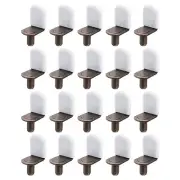 36 Pcs 1/4" L-Shelf Pins Bracket Peg, Metal Shelf Pegs White Cover, Red Bronze