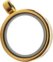 [Tofficu] Photo Charm Pendant Glass Letter Necklace Chains Beads Beading Thread Locket Charm Bracelet Charms Bubble Necklace Holder Bracelets Charms Clasp Kit Necklaces Golden Aluminum Alloy