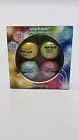 Body & Earth Shimmer Bath Bombs Set of 4 Beach Vacay Vanilla Sugar Cherry Ocean