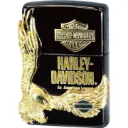 Zippo Smoking Equipment Lighter Harley Davidson Hdp14 Motorcycle Bald Eagle