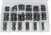 50 Imperial Pneumatic Push in Air Line Hose Joiner QUICK CONNECT KIT Nylon Hose