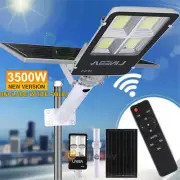 Solar Wall Light Pathway Motion Sensor 3500W LED Bulbs Outdoor Lamps Waterproof