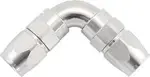 Aeroflow 90 Deg -6AN to -6AN Teflon Full Flow Hose Ends Silve Ptfe - AF593-06-06DS