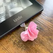 Pink Flower Kindle Charm - USB C & MICRO USB available