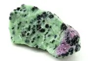 101 Ct Large Natural Ruby Zoisite Raw Stone Quartz Mineral Specimen Wooden Base