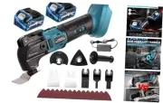 Oscillating Tool, Cordless Oscillating Multi Tool for 2 PCS Blue-with Battery