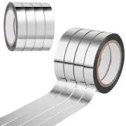 4 Rolls Silver Metallic Mirror Tape DIY Graphic Art Tape for Wall Wardrobe