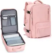 Travel Backpack Flight Approved Carry On Backpack Hiking Backpack Waterproof Outdoor Sports Rucksack Casual Daypack School Backpack Bag,Pink