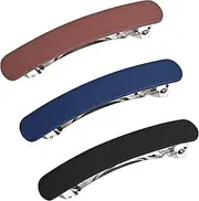 3 Pcs Hair Barrettes for Women Medium French Design Barrette clips Tortoise Shell Hair Clips for Thin Fine Hair