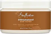 SheaMoisture Even and Radiant Face Cleanser For Uneven Skin Tone and Dark Spots 3-in-1 Cleansing Balm With Raw Honey 3.2 oz