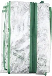 Ewer Mini Greenhouse Cover Replacement, 4 Tier Outdoor Portable Transparent PVC Hot House Cover with Zippered Cover (NO Iron Frame)