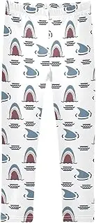 [Joisal] Fun Sharks White Girls Leggings, Suitable for Leggings for Teen Girls, Leg Warmers for Girls, 4-10T