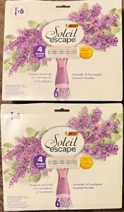 12 Count Bic Soleil Escape Razors - 6x Blue & 6x Purple - Scented Handles