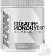 RAW Nutrition Creatine Monohydrate Powder - Unflavored Micronized Creatine Monohydrate Workout Supplement for Muscle Energy, Strength & Endurance - Creatine Powder for Women & Men - 50 Servings