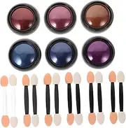 HONMEET Metallic Nail Art Powder 6pcs Iridescent Chrome Nail Glitter Manicure Set Mirror Effect Nail Art Powder for DIY Decorative Supplies