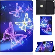 Case for Samsung Galaxy Tab A8 2021 10.5 Inch/SM-X200 / SM-X205, Protective Cover Case with Stand Function for Samsung Galaxy Tab A8 2021, Purple Butterfly