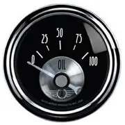 Autometer Black Diamond Oil Pressure Gauge Electric - 0 - 100 PSI, 2 1/16 Inch, Short Sweep, AU2028