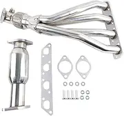 Shuogoufeng Store Stainless Steel Exhaust Headers Manifold Long Tube Exhaust Manifold Header With Pipe Compatible With Mini Compatible With Cooper Compatible With Base S R53 1.6L Engine