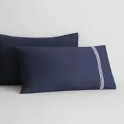 Sheridan 1200TC Palais Lux Pillowcase Pair in Midnight/Dark Blue Size: Standard Material: Cotton @Sheridan Rewards