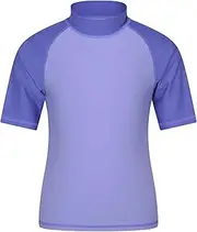 [Mountain Warehouse] Short Sleeves Kids Rash Vest - UPF50+ Sun Protection Rash Guard, Fast Dry, Flat Seams Childrens Rash Top -for Summer, Swimming & Under A Wetsuit