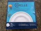 Corelle Gris Mistico 16-Pc Classic Dinner Plates, Dessert Plates, Bowls Rare NIB