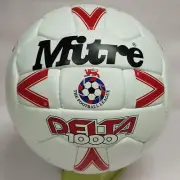 MITRE DELTA 1000 ENGLAND SOCCER OFFICIAL MATCH BALL ORIGINAL LEATHER SIZE 5