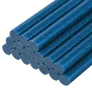 Mini Hot Glue Gun Sticks 4" x 0.27" for Glue Guns Glitter Bright Blue 16pcs