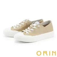 在飛比找momo購物網優惠-【ORIN】質感牛皮免綁帶厚底休閒鞋(可可)