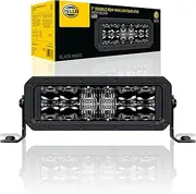 HELLA LED Light Bar Black Magic Double Row 7 Inch LED Bar Offroad with ECE Approval: 2100 Real Lumens Double Design LED Additional Headlight 12 V - 24 V for Car Truck SUV ATV - 1FJ 358 196-451