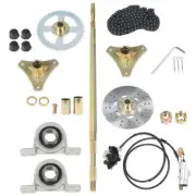 Drift Trike Go Kart Rear Live Axle Kit Sprocket Hub Brake Assembly Hub Chain USA