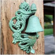 Cast Iron Door Bell Cast Iron Front Door Retro Cast Iron Art Bell for Garden Patio Villa Cafe