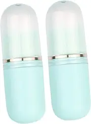 Healeved Retractable Travel Makeup Brush Blush Foundation Applicator Cute Capsule Shaped Design for Liquid Foundation Powder Makeup