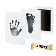 8 sets Inkless Wipe Hand Foot Print Kit Newborn Baby Safe Christening Keepsake