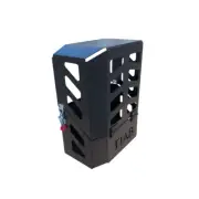 400 x 220 x 500mm Black Ute Jerry Can Bottle Holder Pad lockable Tool Box