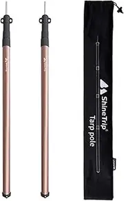LAPOOH Adjustable Aluminium Alloy Tarp Poles Portable Telescoping Lightweight Tent Rods for Camping Backpacking Hiking Outdoor Camping Equipment
