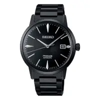 在飛比找momo購物網優惠-【SEIKO 精工】Presage 全黑經典機械錶/39.5