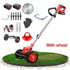 Cordless Grass Trimmer Lawn Electric Handheld Whipper Snipper Strimmer 2 Battery