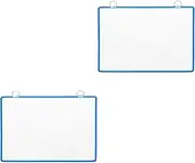 KALLORY 2pcs Hanging File Organizer Wall Mount File Bag for Office Wall Pockets Mail Holder Paper