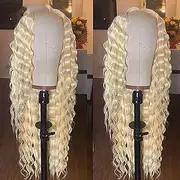 613 Honey Blonde 13x4 Lace Frontal Wigs for Women Pre Plucked Brazilian Remy Human Hair Wigs Deep Wave for Women 24inch