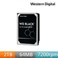 在飛比找momo購物網優惠-【WD 威騰】黑標 2TB 3.5吋 7200 轉 64MB