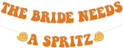 The Bride Needs A Spritz Banner, Aperol Spritz Bridal Shower Decorations, Love at First Spritz Banner, Cocktail Wedding Party Decorations Orange Glitter