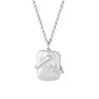Veile Studios Unique Square Baroque Pearl Couple Pendant Necklace Valentines Day