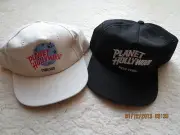 "2" PLANET HOLLYWOOD HATS. NEW YORK & CHICAGO. BASEBALL CAP. OSFA. NEVER WORN.
