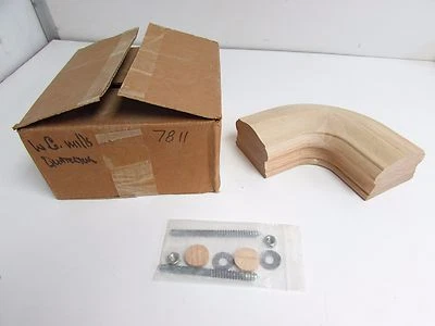 SOLID RED OAK 7811 LEVEL QUARTER TURN FITTING HANDRAIL BANISTER STAIR RAIL *NIB*