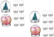 Sets Ml Small DIY Snow Globe Fake Snow Christmas Decorations Fillable Plastic Balls Snowy Event Props Pcs
